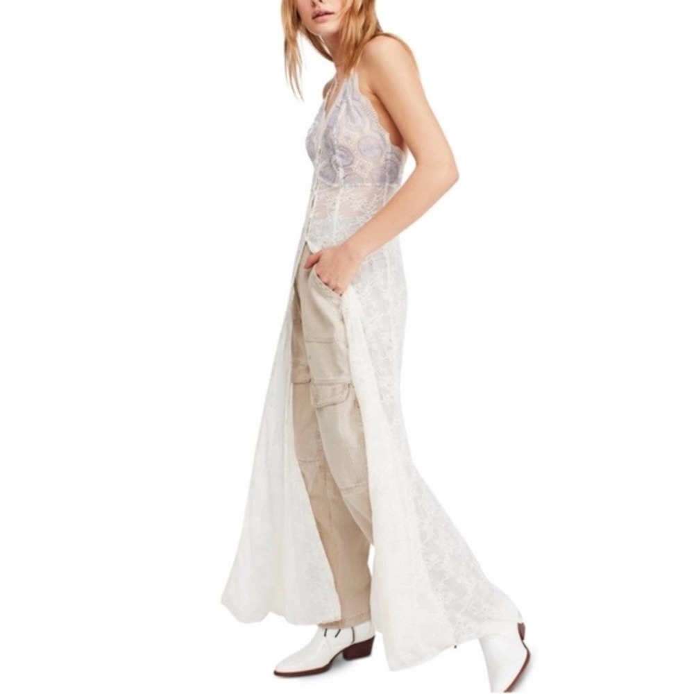 FREE PEOPLE Maxi Dress Next To You Lace Ivory NWT